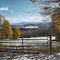 Pasture gate on Harrington's Hill, White Creek, NY. Mt. Anthony in Vermont in the background.