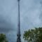 Radio Tower looking up.Cables and bolts