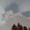 Effet du soleil dans les nuages.