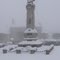Sainte Féréole monument aux morts dans le froid du 11 novembre