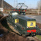 France, locomotive SNCF - BB-12032 - sur un rond point à Méricourt (62)