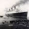 RMS QUEEN MARY. docks at Cherbourg 1957