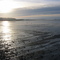 Granville vu de la plage de Donville le soir