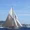 régate devant Cannes : le cotre Lulworth