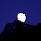 Moon over the Grande Aiguille Rousse (large red needle) 3482 m