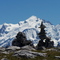 Cairns devant le Mont Blanc