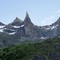 En entrant dans le vallon du Soreiller: La Dibona, été 2000.