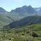 Route du Galibier, Nordseite, am Gegenhang das Sträßlein zum Col de Rochilles