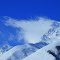 Nuage de neige sur le Moun Né ou pic de Monné 2724m