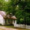 The original Pleasant Valley Church ~ A one room church and school from 1911 to 1940.  In 1940 the school was moved, but the church continued here until 1987.  The deacons used to store their moonshine in the attic for safekeeping.  Everything is still original including the hardwood benches.