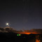 Moon, Venus and Jupiter with the lights from Windham Mt. lighting the clouds