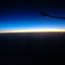 Sunrise from plane over Africa