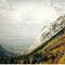 fall colors on little cottonwood canyon overlooking south saltlake city valley