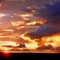 coucher de soleil coincé dans un orage à coté du lac Munkamba