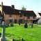 Tudor houses and the graveyard