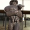 Rancher holding calf, life-size bronze,Scott City,KS