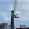HAWAII - Honolulu Harbor Port crane proudly displays Stevedores unit