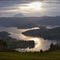 Lake Bunyonyi end vlc. Muhavura.