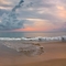 Cloudy sunset at Jimbaran beach