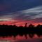 Red Sunset On The Lake