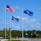 Flags at Interlaken shopping plaza, Waconia, Minnesota