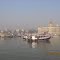 View from launch the shoreline of Mumbai