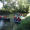 Boy Scouts canoeing on Big Raccoon Creek