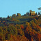 Langhe - Ciglié con il suo castello vista dalla fondovalle.