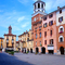 Savigliano - Piazza Santarosa con torre civica.