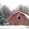 Snowy Red Barn