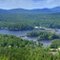 Long Lake town and lake from Mt Sabattis.