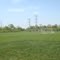 behind the soccer field