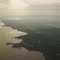 Looking Down The Shimmering Waters Of The St. Lawrence River West of Montreal  From The Air May '11