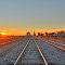 HDR of South Charleston RR Tracks at Sunset