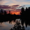 Sunrise at the middle Smith Creek Lake near Francis Peak