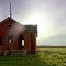 Abandoned schoolhouse, east of Tescott, KS
