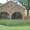2011, Cherokee, OK, USA - stone front porch