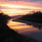 The North Canadian river at sunrise east of McLoud, Okla.