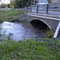 Eastline Road overs Ballston Creek the day after Hurricane Irene