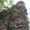 hidden cliff/rock
