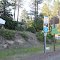An der Einfahrt zum Crater Lake RV Park (= Prospect RV Park), 2. Juli 2012 abends