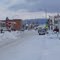 Snow covered streets of downtown