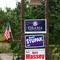 US Election 2008 signs at St. Ignace near Mackinac Bridge, Michigan, USA