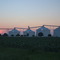 A cascade of grain elevators