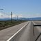 Heading north into Oregon on Rte 97, looking back at Mt. Shasta. June 2009.