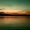 Atardecer en el lago Michigan.