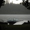 afternoon summer rain on the river