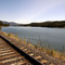 Looking east along Pend Oreille Valley RR tracks