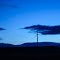 Wind Turbines At Dusk.  Arlington, Oregon.  March 17, 2013.
