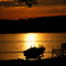 sunset on cross lake